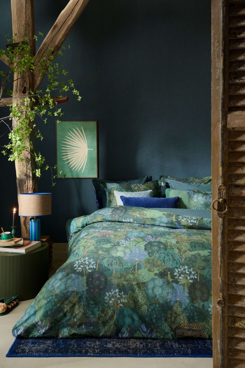 Duvet Cover Set Jardin de Noche Dark Blue