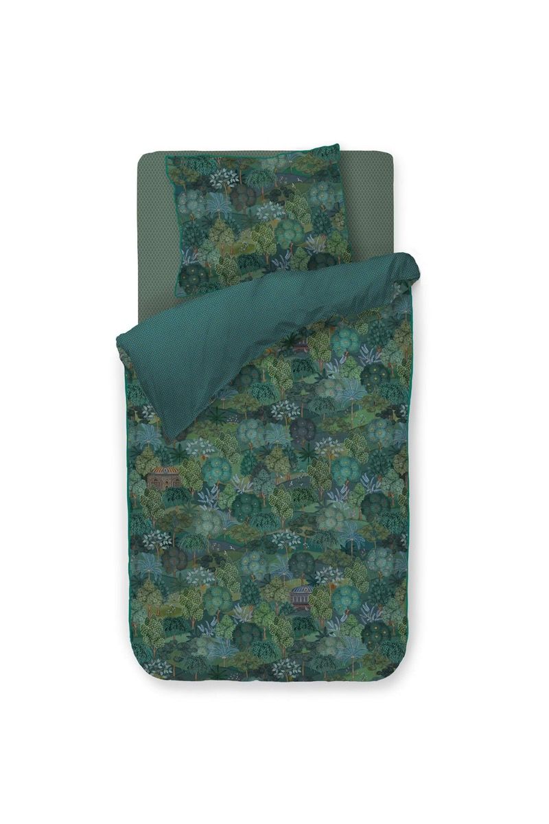 Ensemble housse de couette Jardin de Noche Bleu Foncé