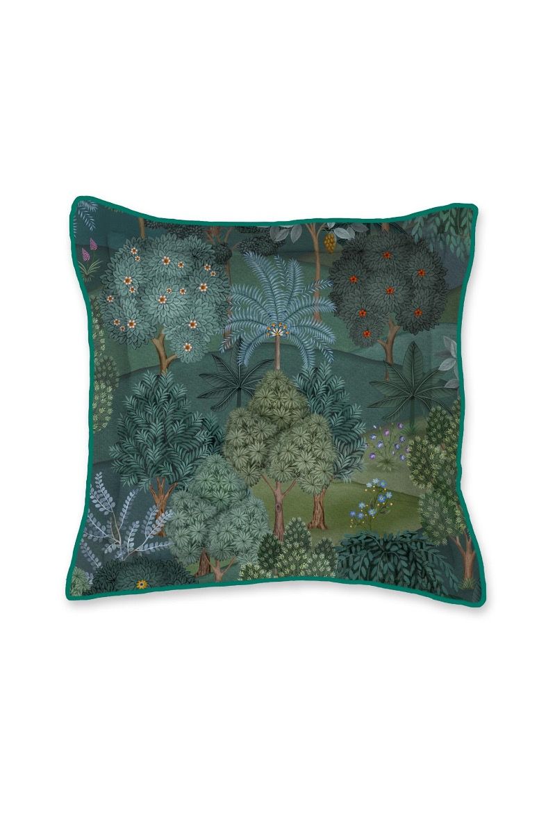 Square Cushion Jardin de Noche Dark Blue