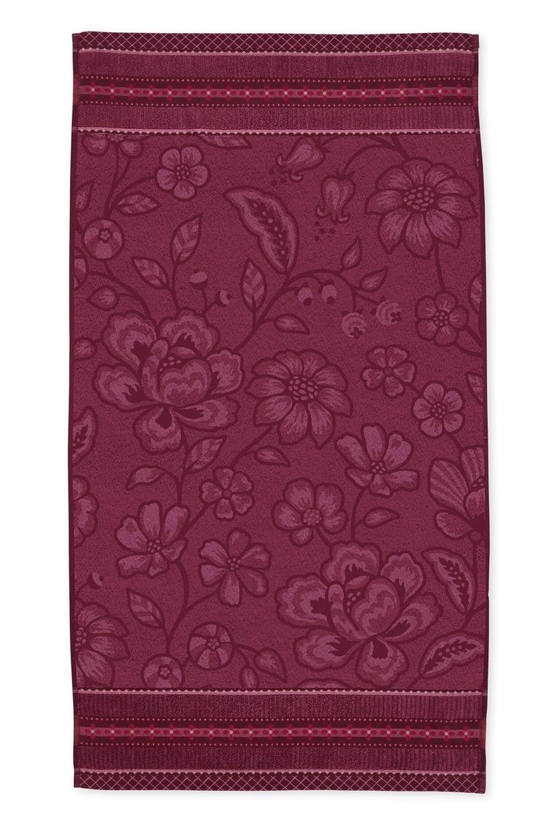 Bath Towel Jasmin Jacquard Dark Pink 55x100cm