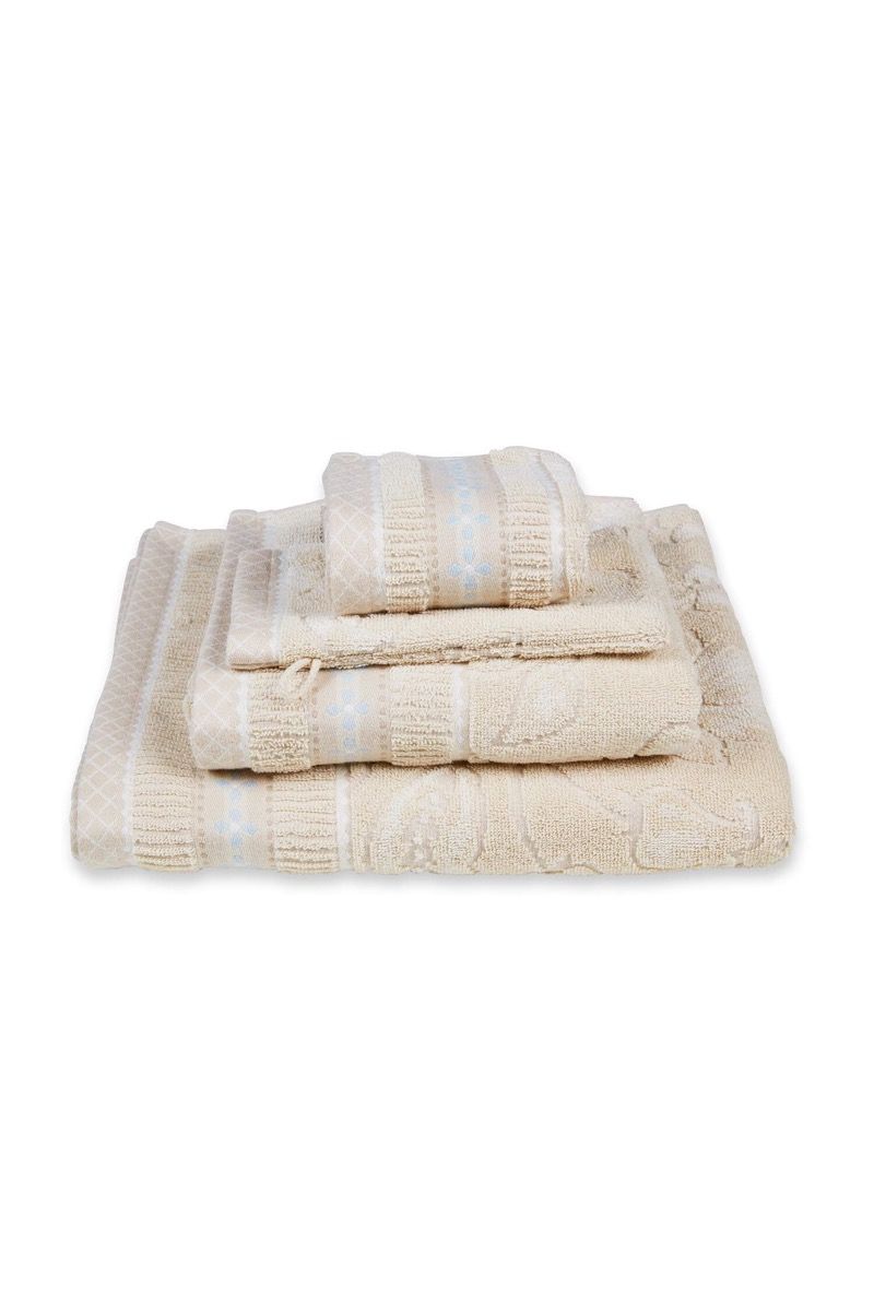 Serviettes de Bain Jasmin Jacquard Sable 55x100cm