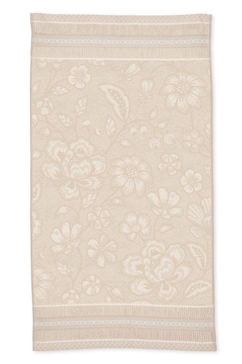 Bath Towel Jasmin Jacquard Sand 55x100cm