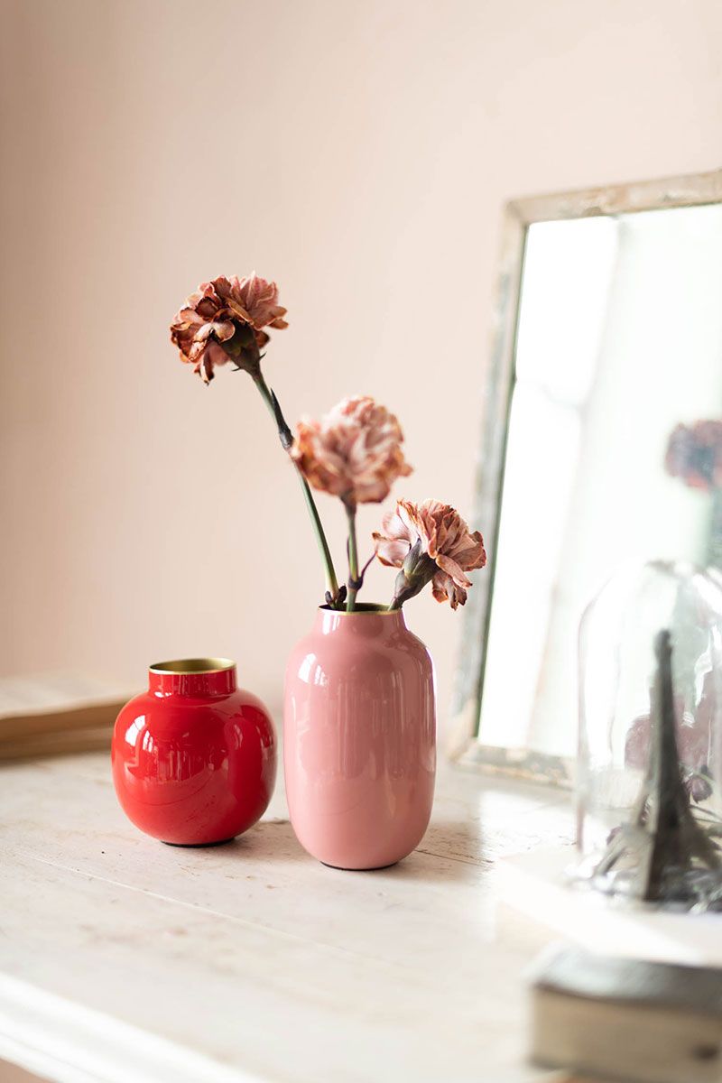 Oval Mini Vase Old Pink 14 cm