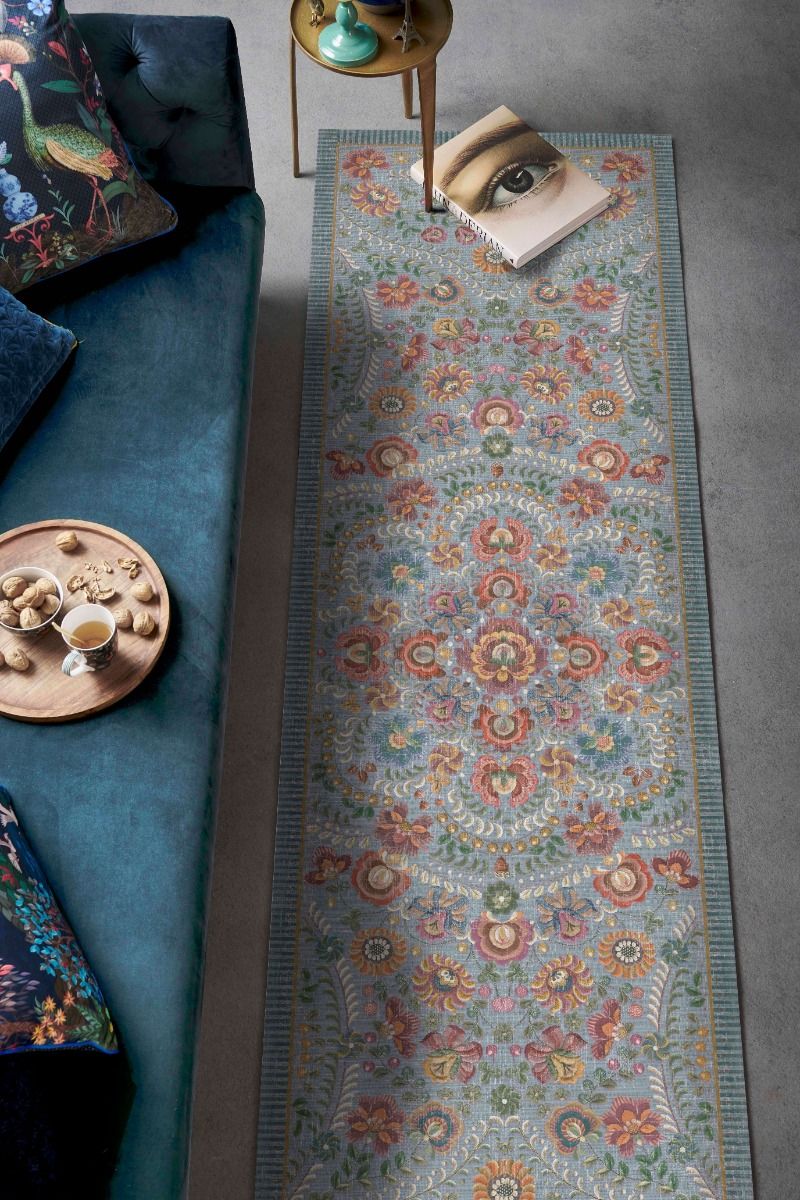 Carpet Runner Il Ricamo by Pip Light Blue 80 x 295 cm