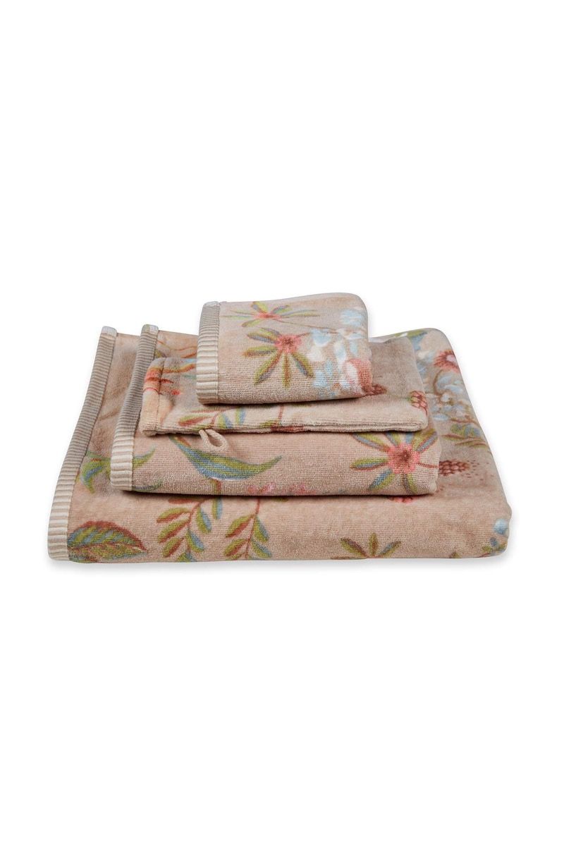 Grote Handdoek Secret Garden Khaki 70x140cm