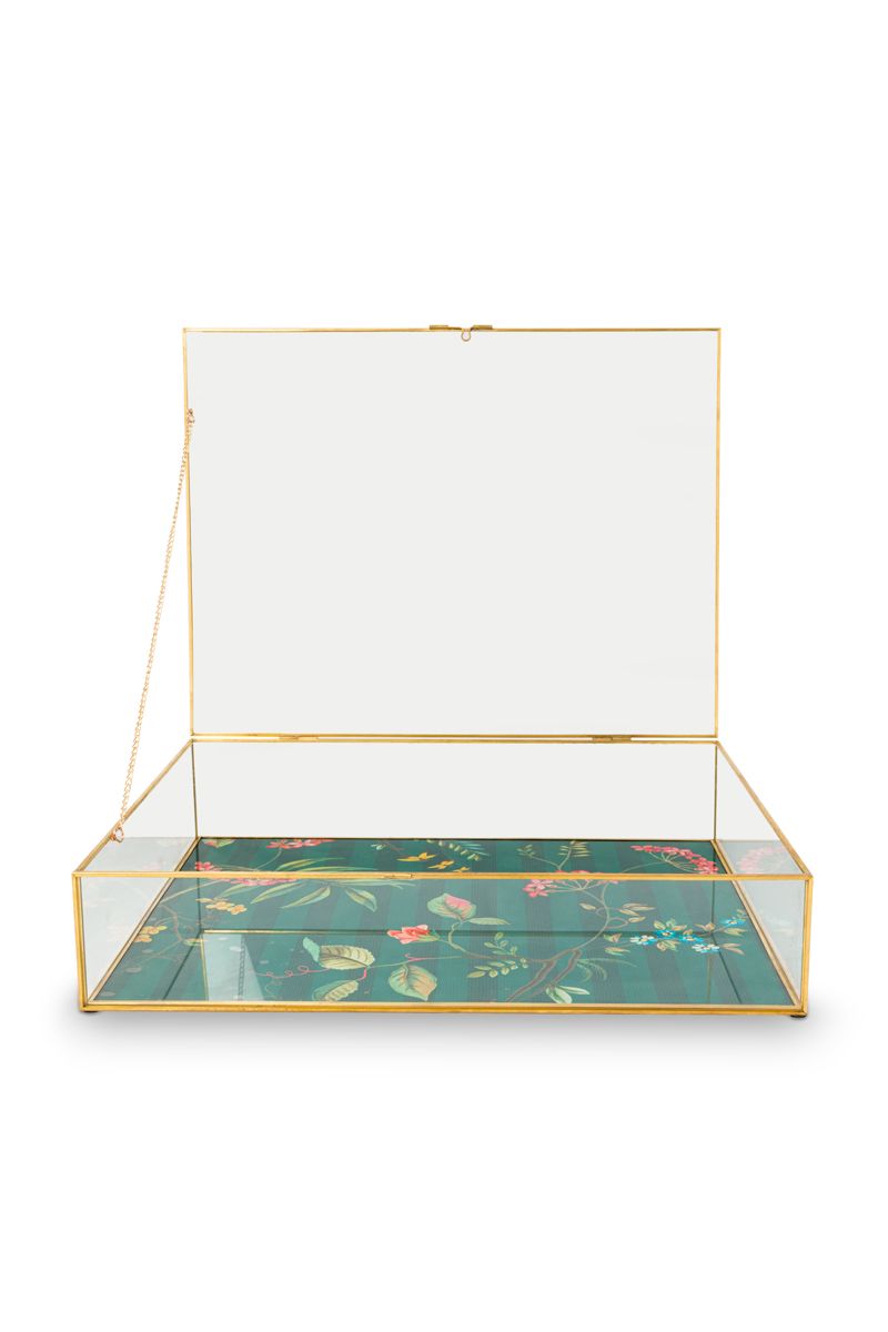 Storage Box glass Gold XL