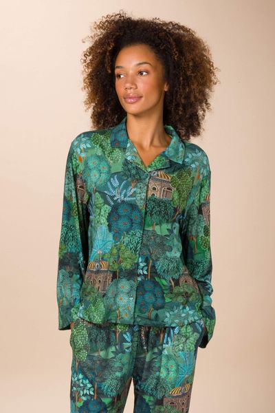 Faye Long Sleeve Top Jardin de Noche Blue