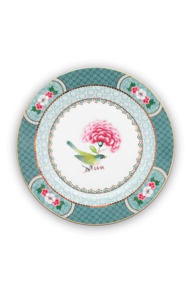 Blushing Birds Pastry Plate blue 17 cm