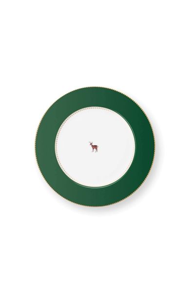 Assiette Plate Love Birds Vert Foncé 26.5cm