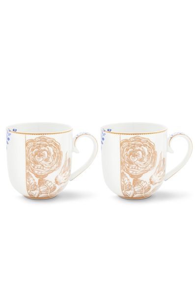 Royal White Set of 2 mugs large