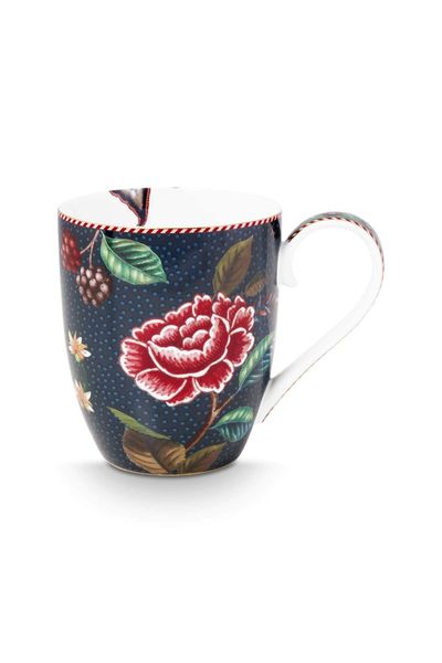 Tasse XL Flower Blues Bleu