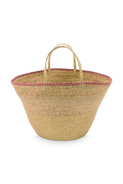 Basket with Handles Seagrass Gold 30/47x32cm