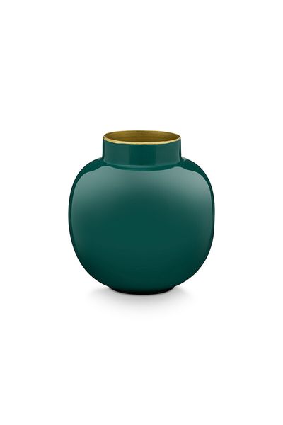 Runde Mini-Vase Dunkelgrün 10 cm