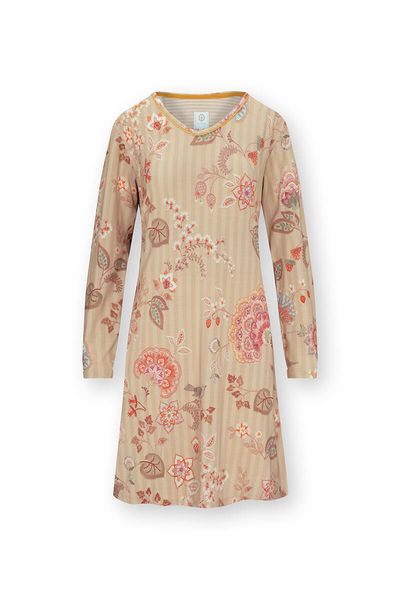 Dana Long Sleeve Nightdress Buenas Noches Sand