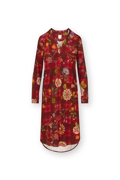 Diogo Long Sleeve Nightdress Flores Felices Red