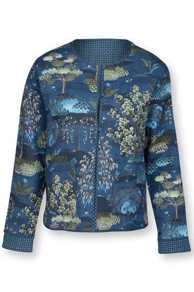 Cardigan Quilted Japanese Garden Blue