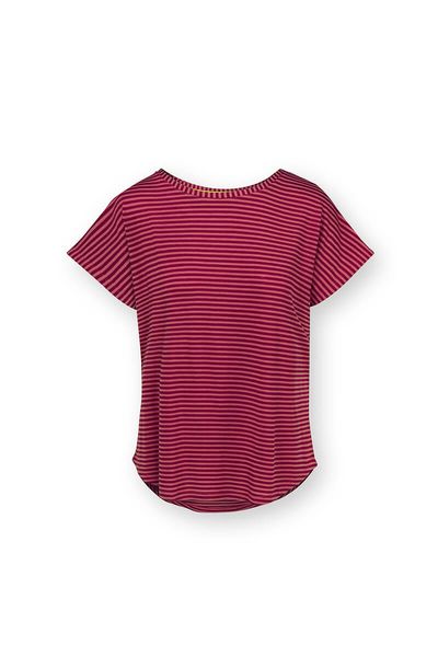 Tatum Top Kurze Ärmeln Little Sumo Stripe Rot Rosa