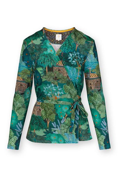 Teagan Jacke Lange Ärmeln Jardin de Noche Blau