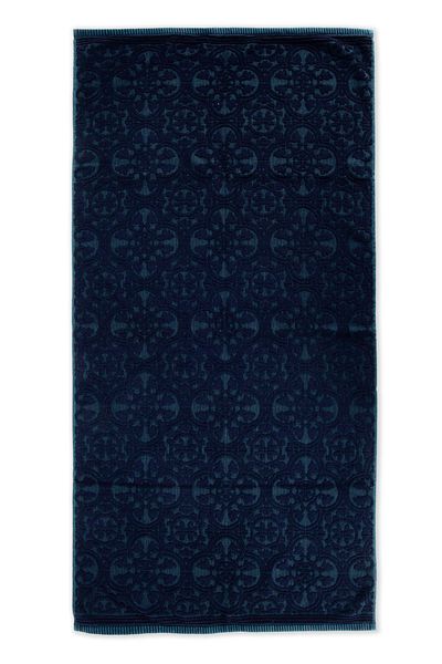Large Bath Towel Tile de Pip Dark Blue 70x140 cm