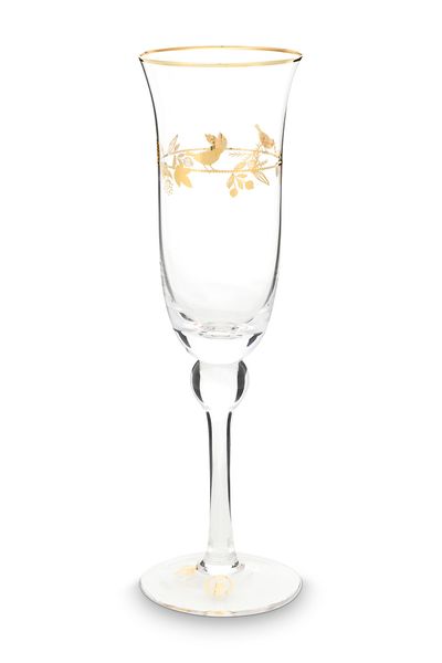 Winter Wonderland Champagne Glass Gold
