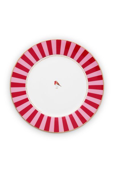 Love Birds Dinner Plate Red/Pink 26,5 cm