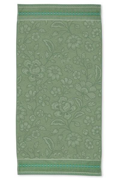 Large Bath Towel Jasmin Jacquard Green 70x140cm