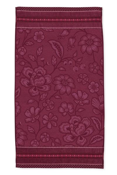 Bath Towel Jasmin Jacquard Dark Pink 55x100cm