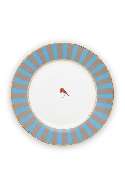 Love Birds Ontbijtbord Blauw/Khaki 21 cm