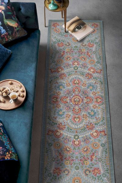 Tapis Coureur Il Ricamo by Pip Bleu Clair 80 x 295 cm