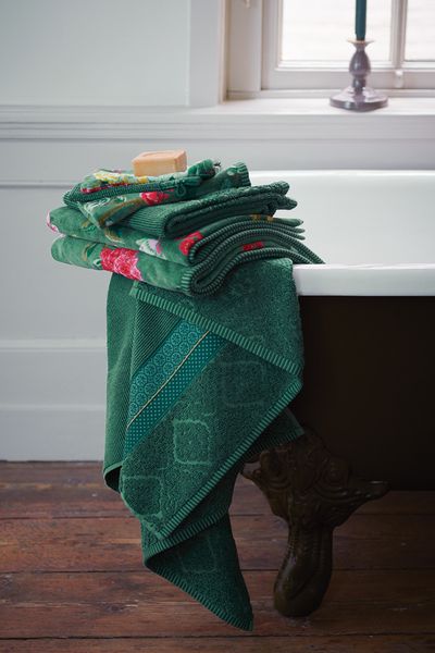 Grote handdoek Soft Zellige Groen 70x140