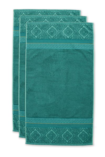 Bath Towel Set/3 Soft Zellige Green 55x100 cm