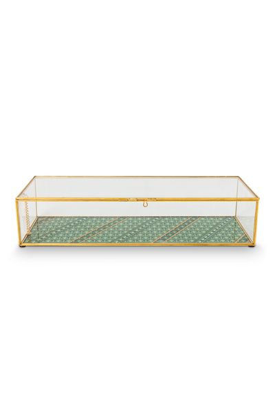 Storage Box glass Gold L