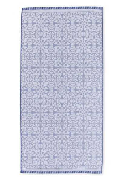 Large Bath Towel Tile de Pip Blue 70x140 cm