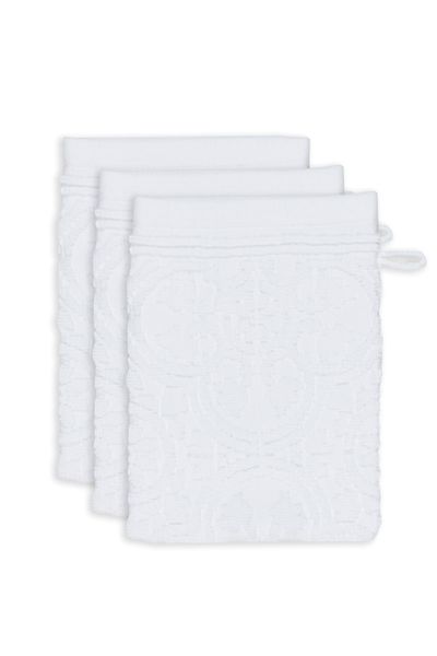 Washcloth Set/3 Tile de Pip White 16x22 cm