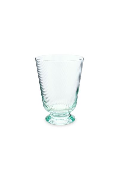 Water Glass Twisted Blue